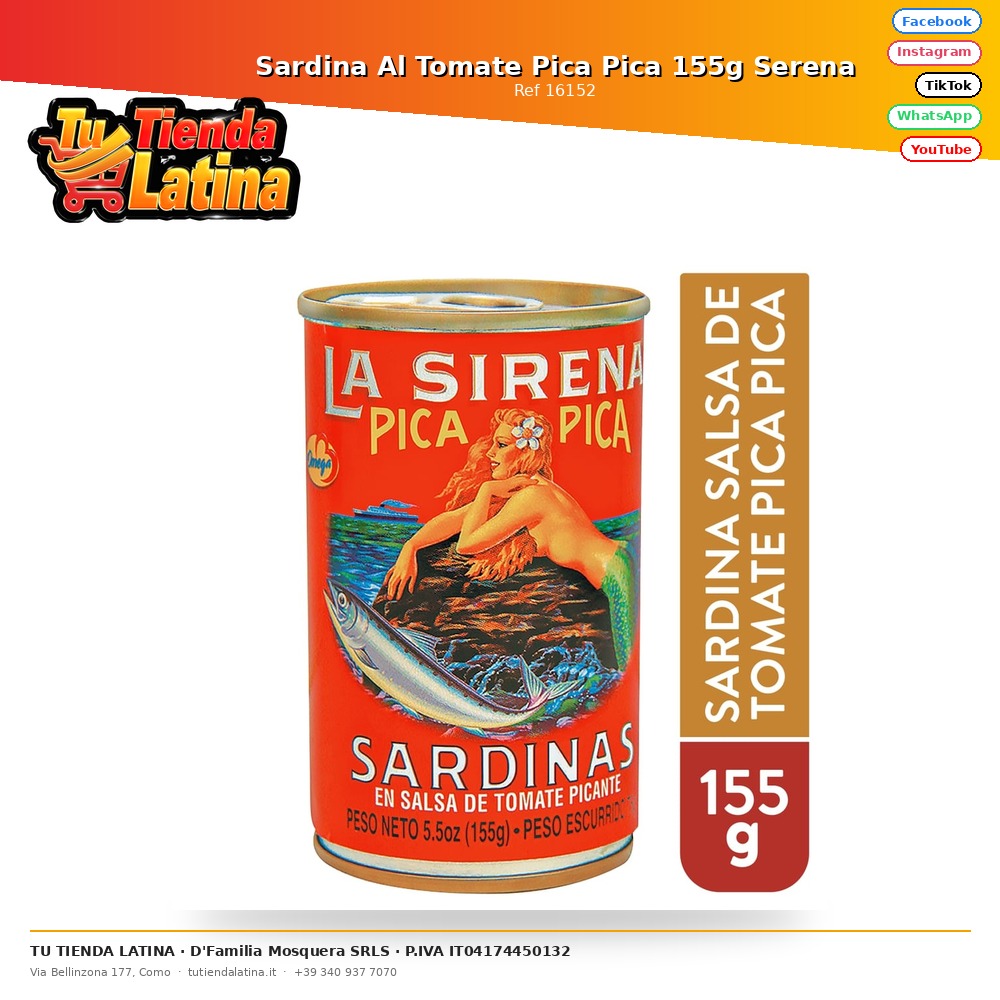 Sardine with Tomato Pica Pica 155g Serena