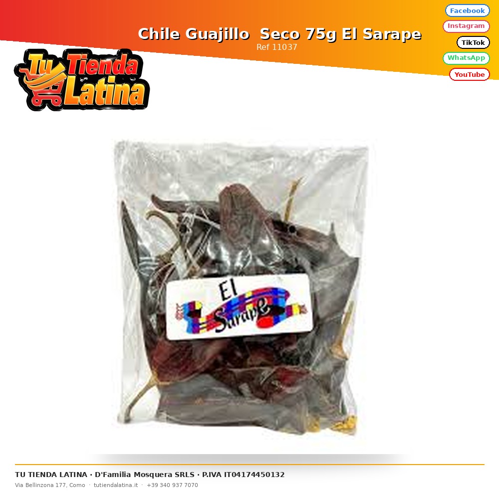  Chile Guajillo  Seco 75g El Sarape