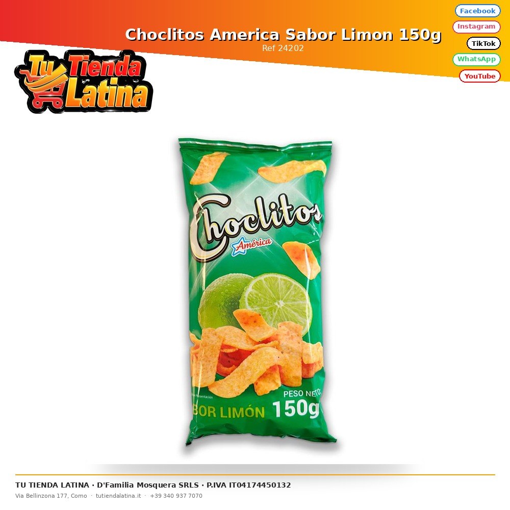 Choclitos America Gusto Limone 150g
