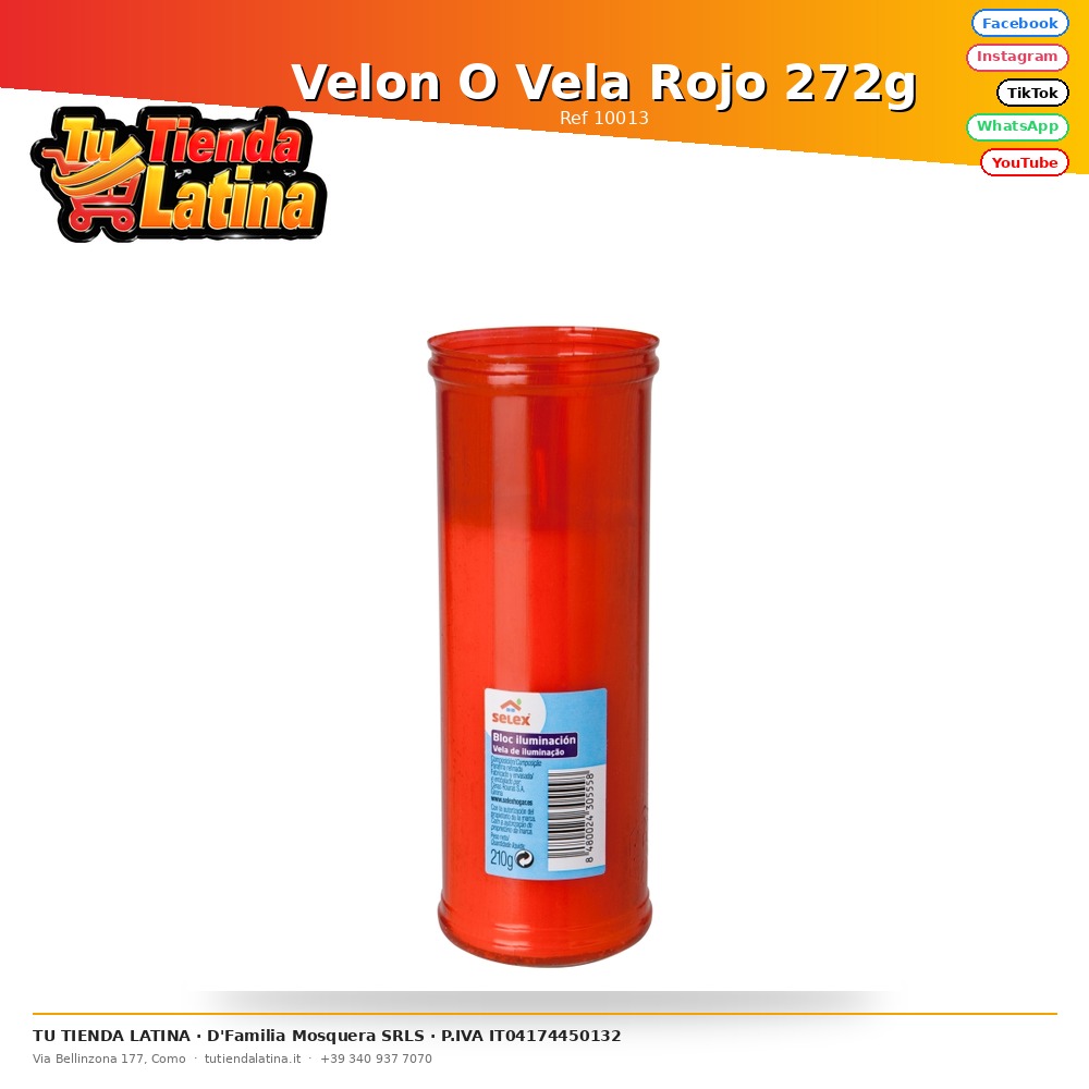 Velon O Vela Rosso 272g