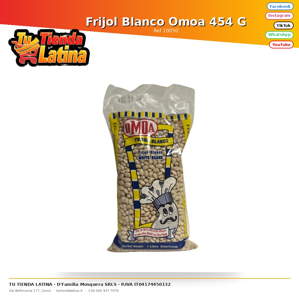 Frijol Blanco Omoa 454 G
