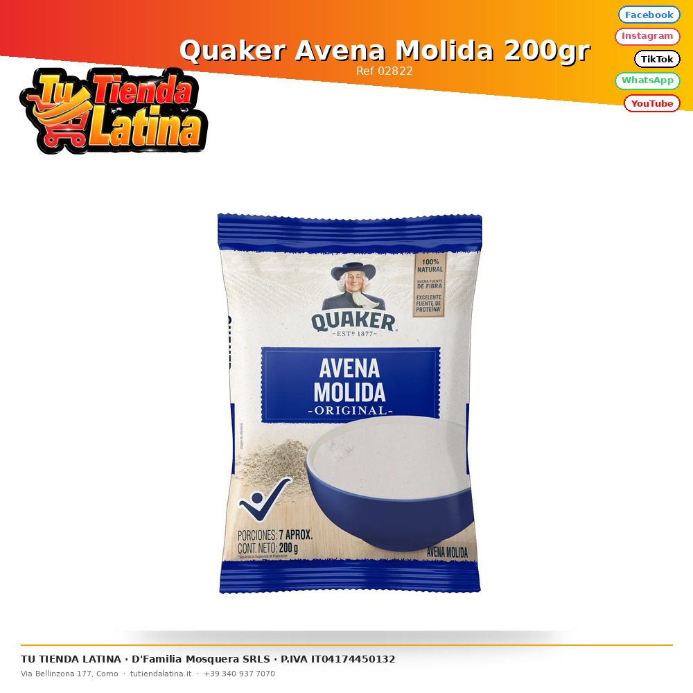 Quaker Avena Molida 200gr
