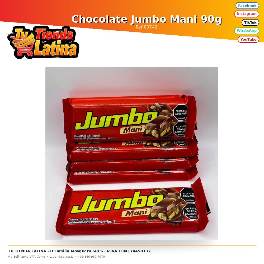 Chocolate Jumbo Mani 90g