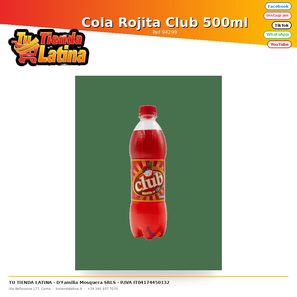 Cola Rojita Club 500ml