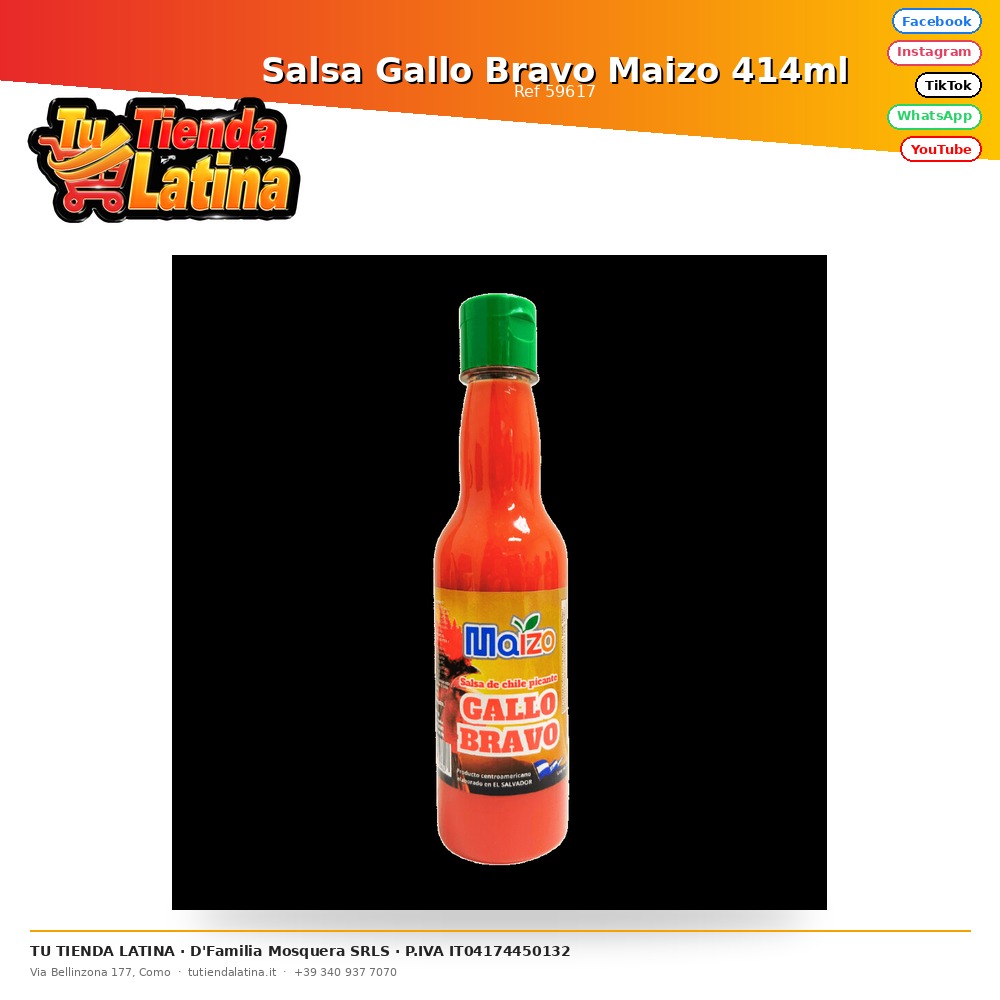 Salsa Gallo Bravo Maizo 414ml