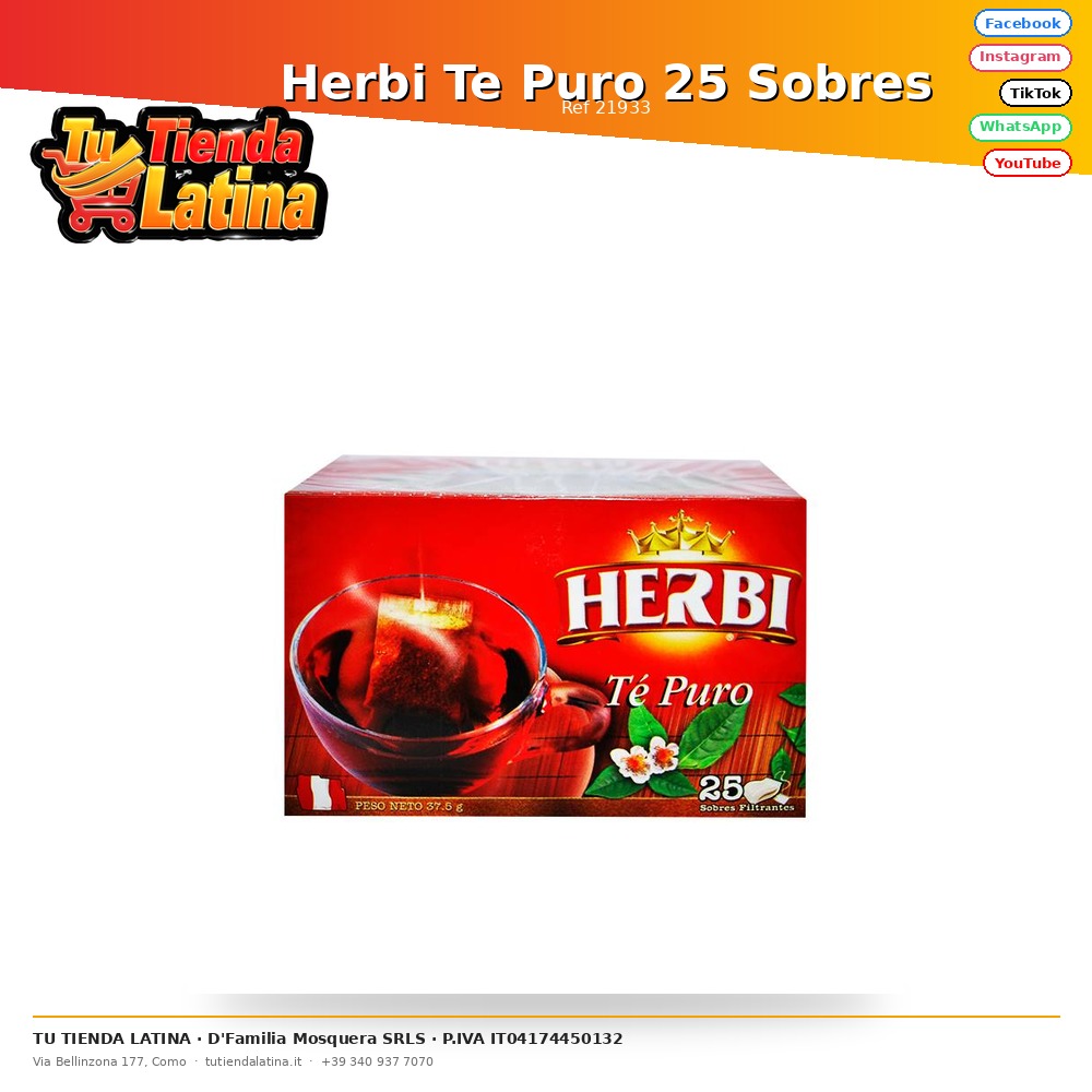 Herbi Te Puro 25 Sobres