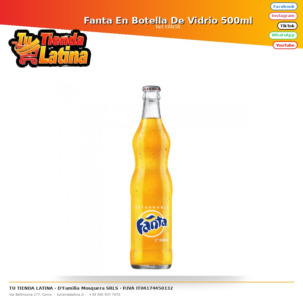 Fanta En Botella De Vidrio 500ml