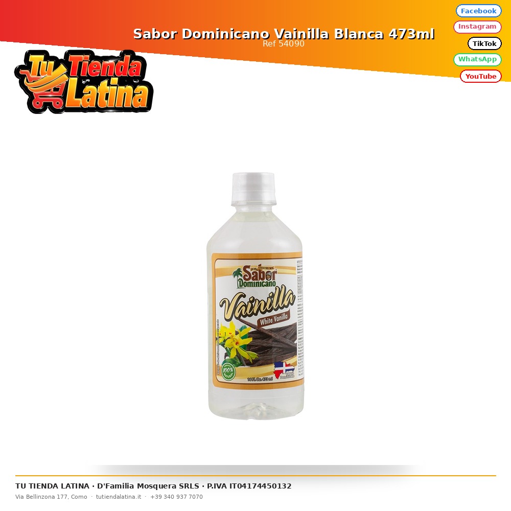 Aroma Vaniglia Bianca Dominicana 473ml