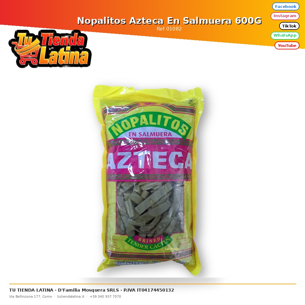Nopalitos Azteca En Salmuera 600G