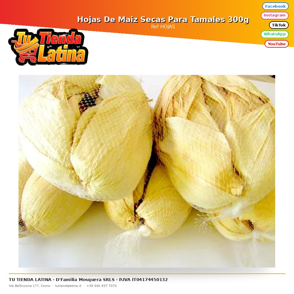 Hojas De Maiz Secas Para Tamales 300g