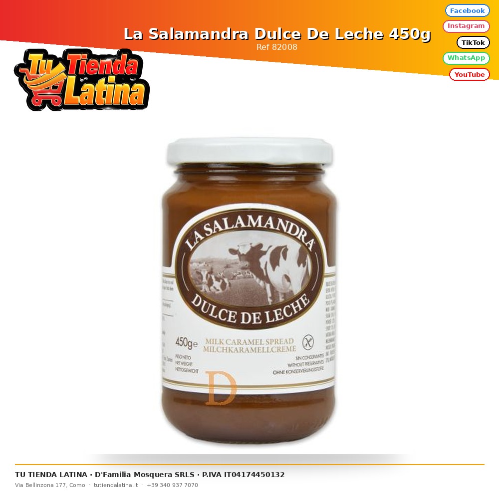 La Salamandra Dulce De Leche 450g