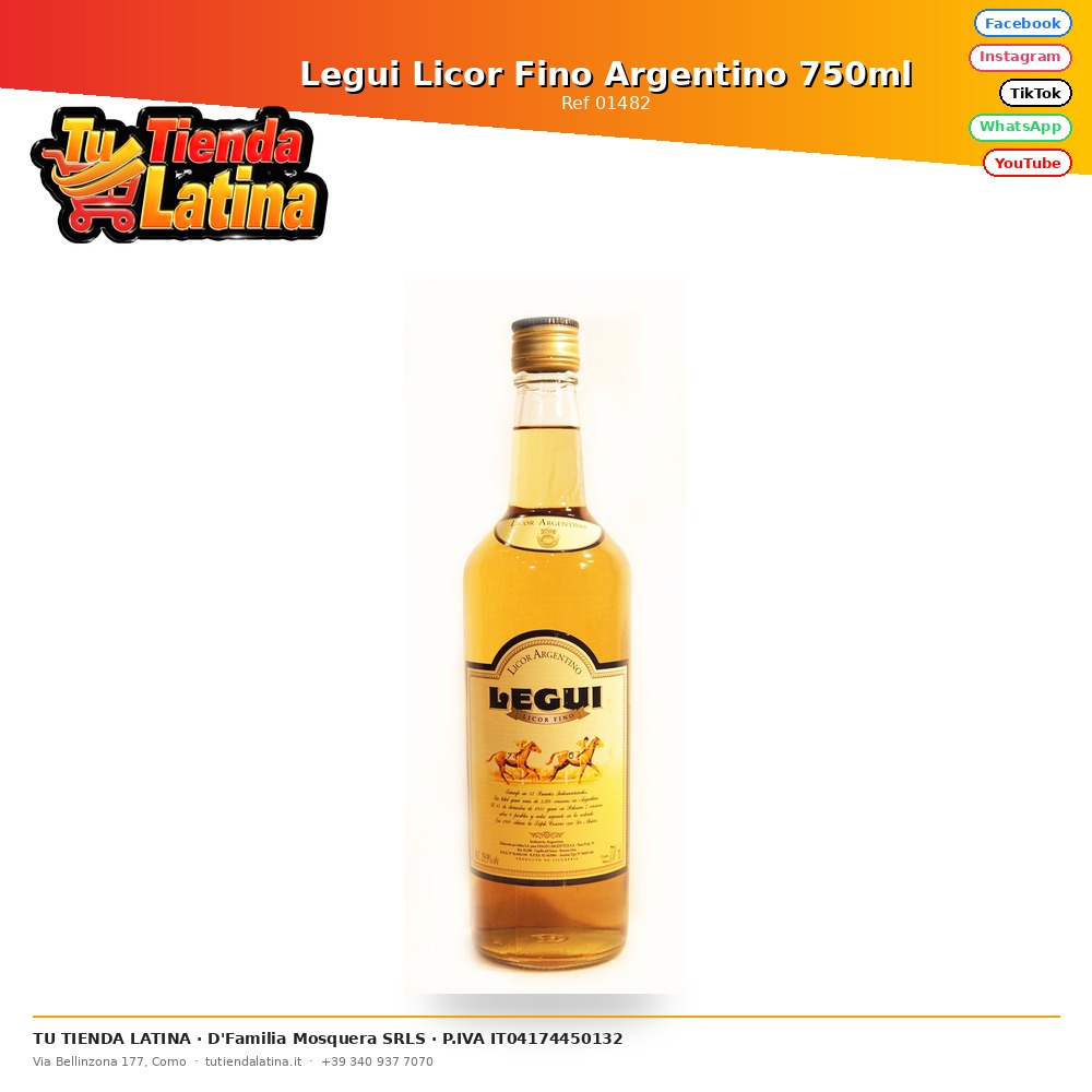 Legui Licor Fino Argentino 750ml