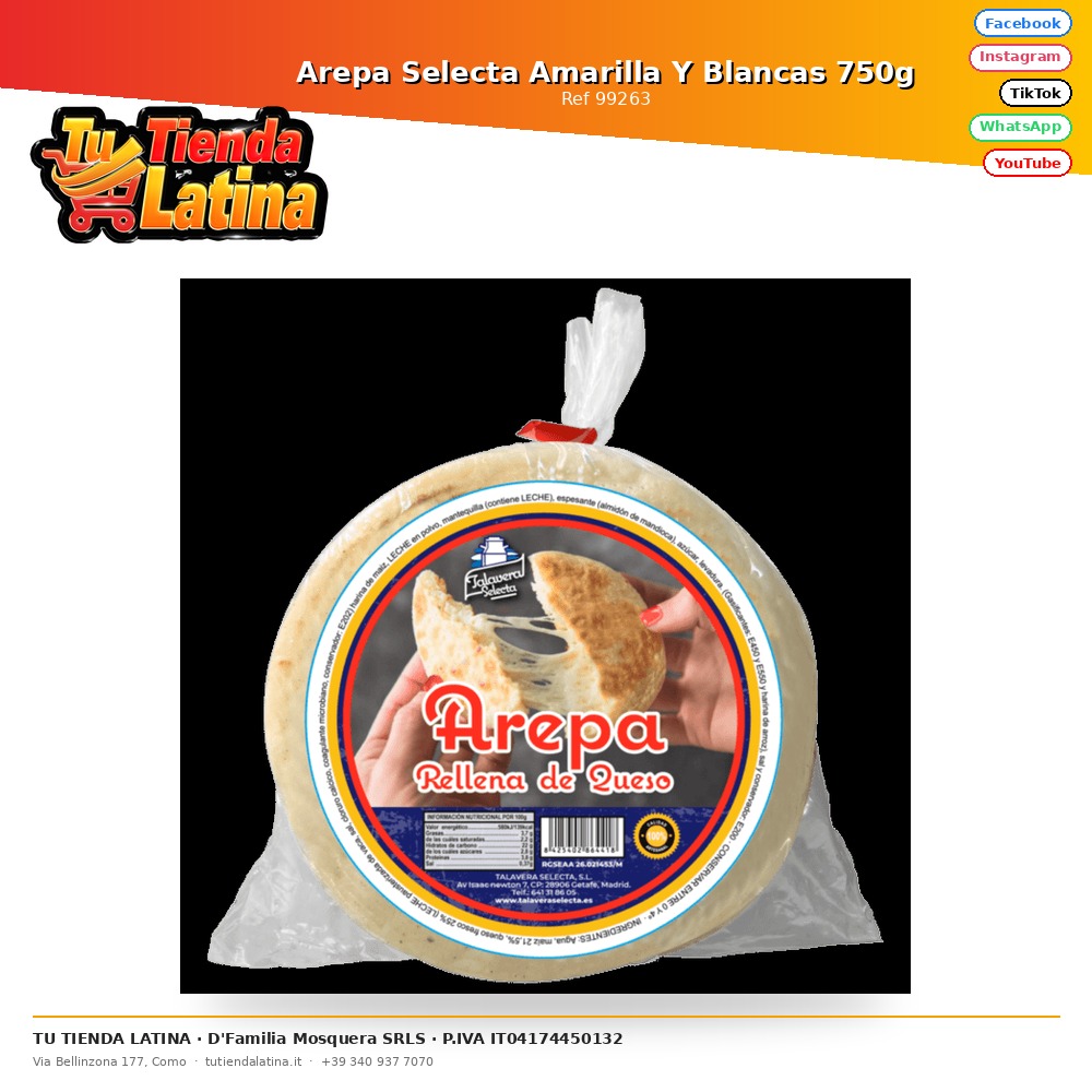 Arepa Selecta Amarilla Y Blancas 750g