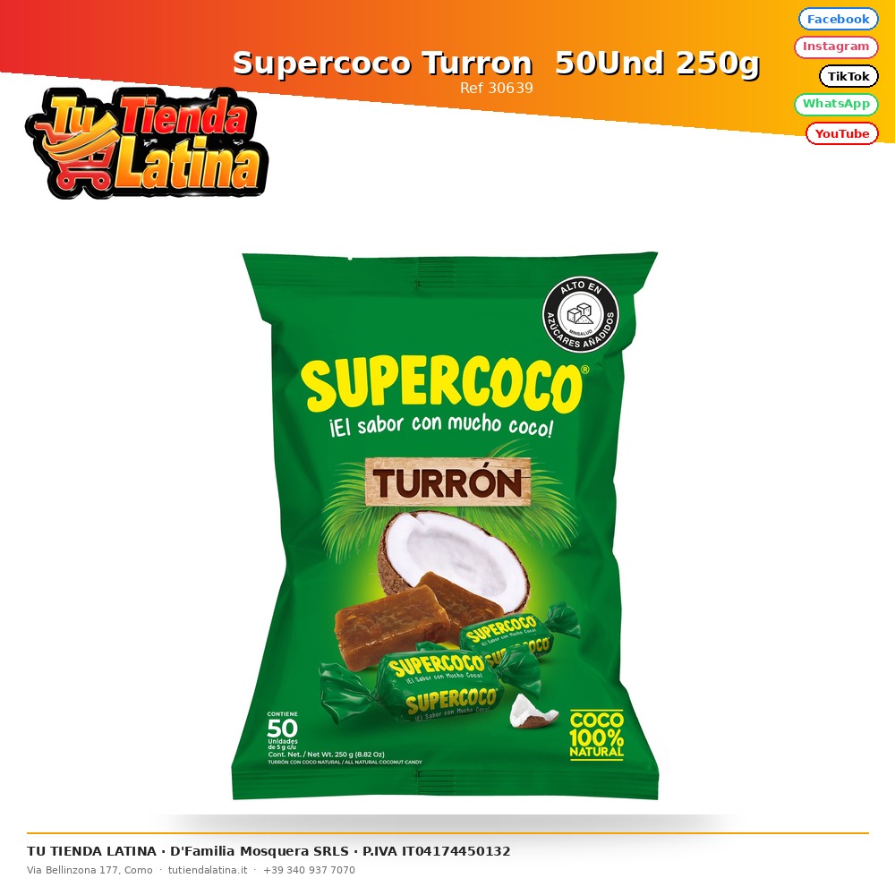 Supercoco Turron 50Und 250g