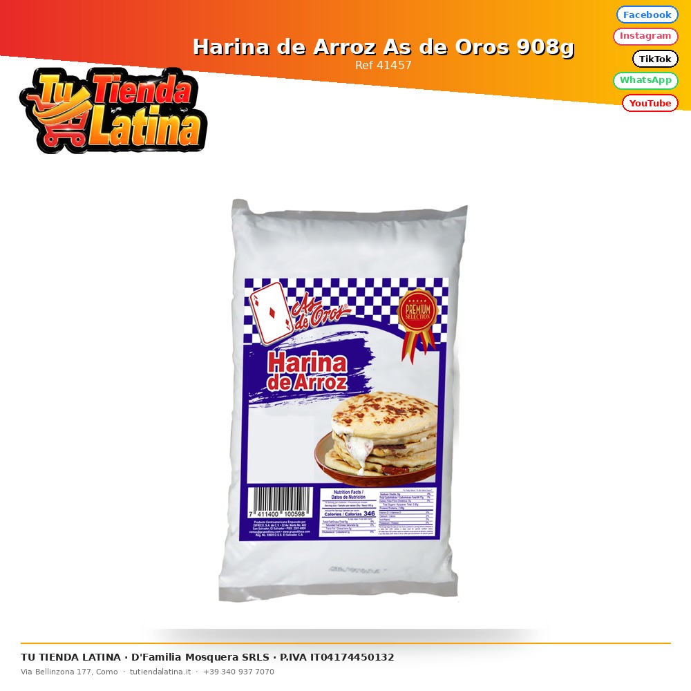Harina de Arroz As de Oros 908g