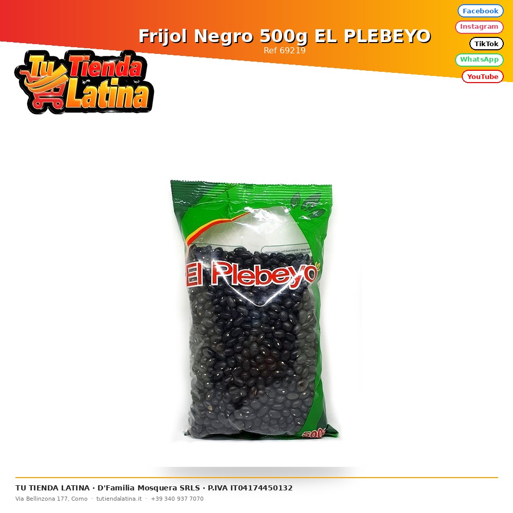Black Beans 500g EL PLEBEYO