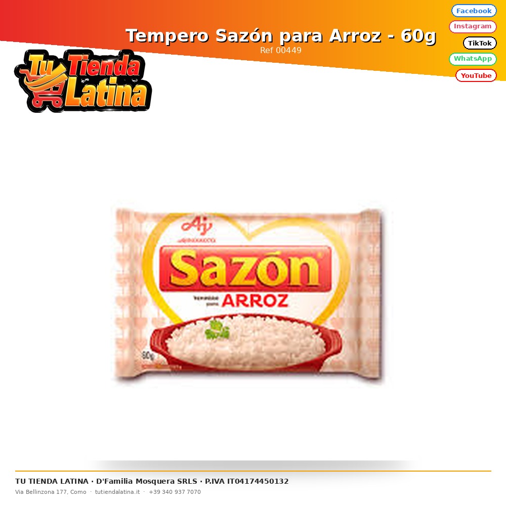 Tempero Sazón para Arroz - 60g