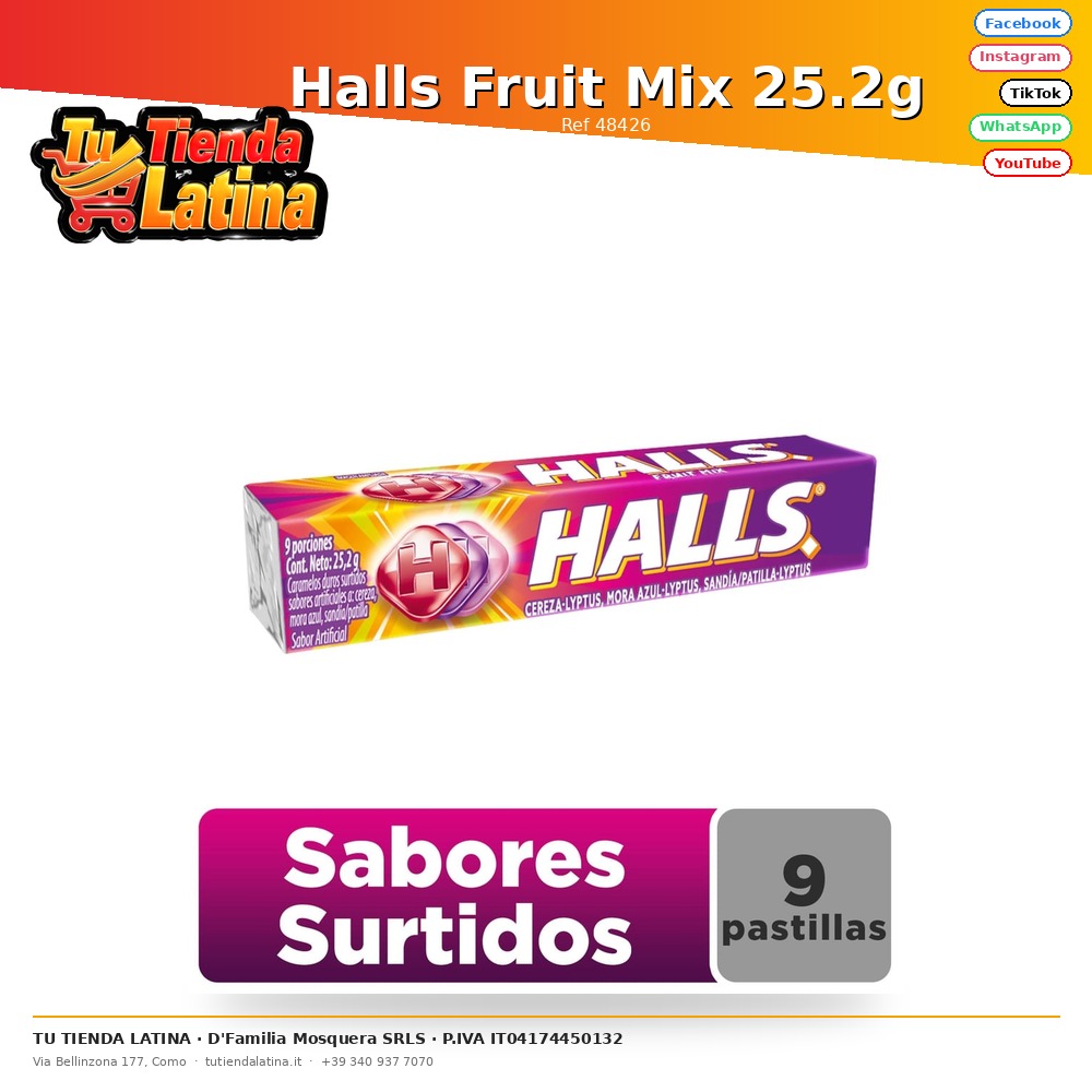 Halls Fruit Mix 25.2g