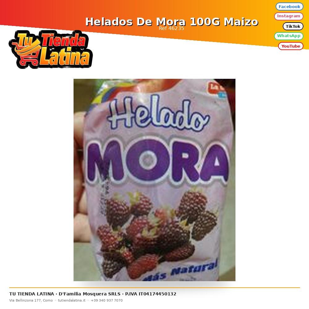 Helados De Mora 100G Maizo