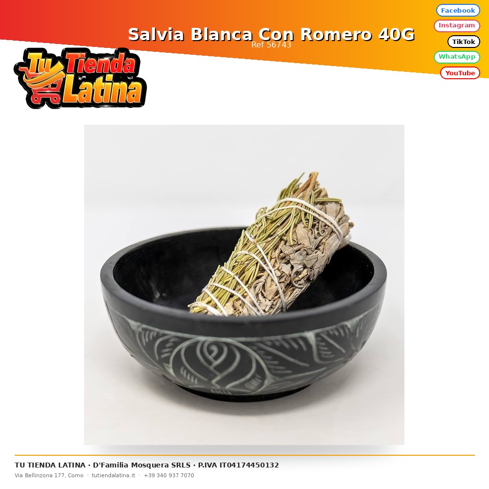 Salvia Blanca Con Romero 40G