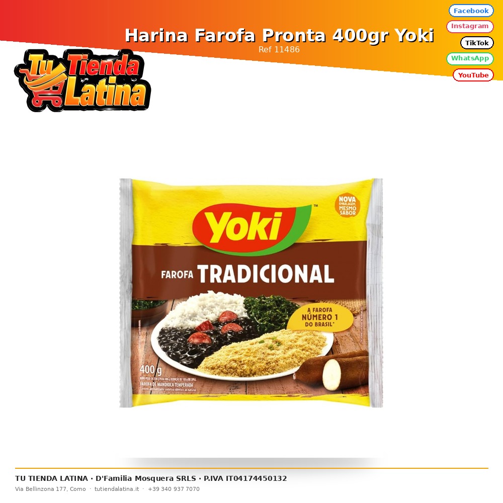 Harina Farofa Pronta 400gr Yoki