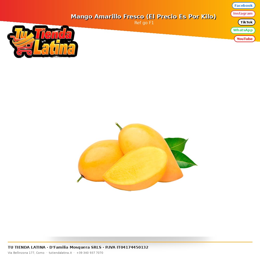 Mango Amarillo Fresco (El Precio Es Por Kilo) 