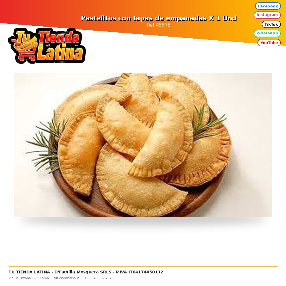 Pastelitos con tapas de empanadas X 1 Und
