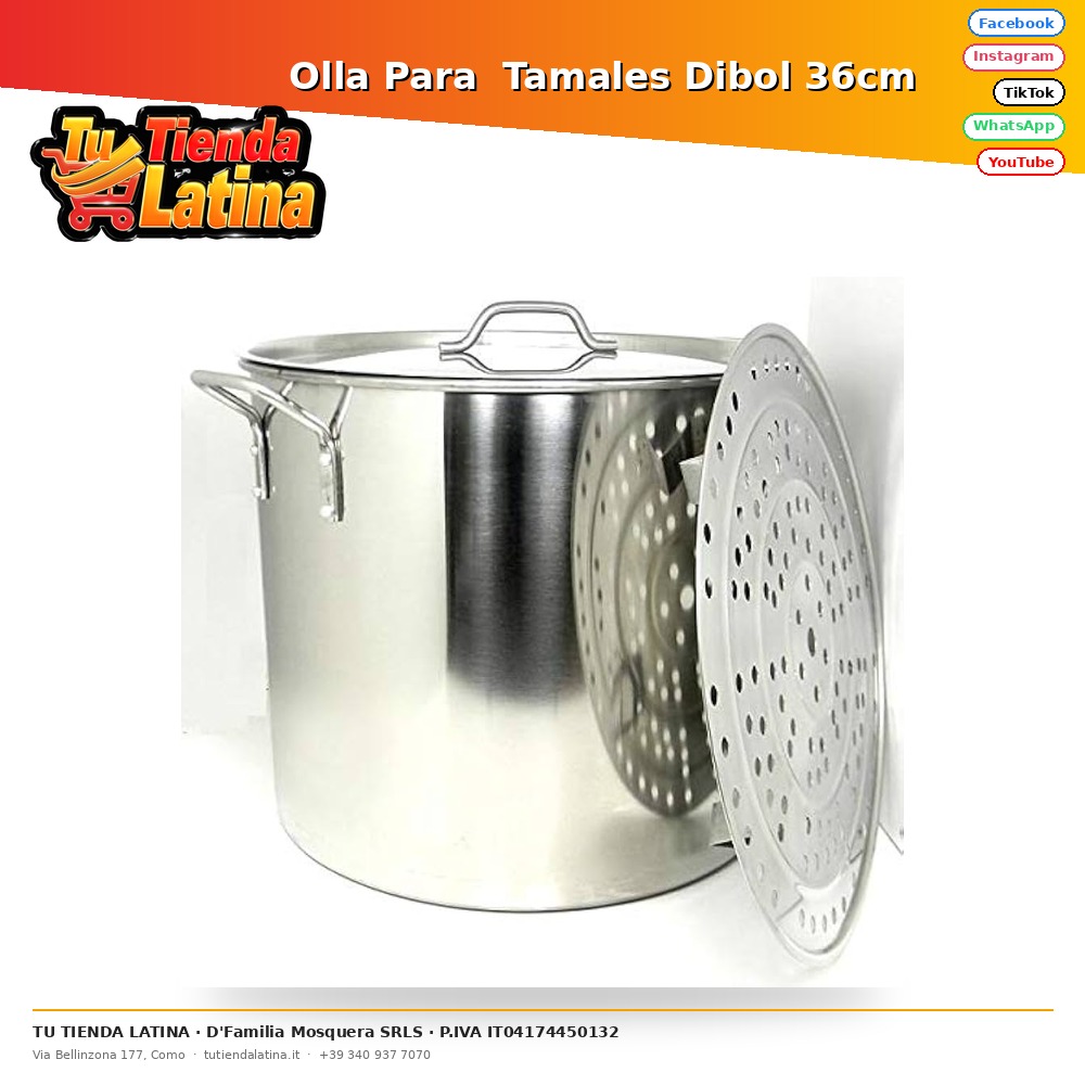 Pentola Tamale Dibol 36 cm