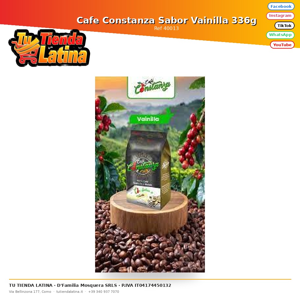 Caffè Constanza Gusto Vaniglia 336g