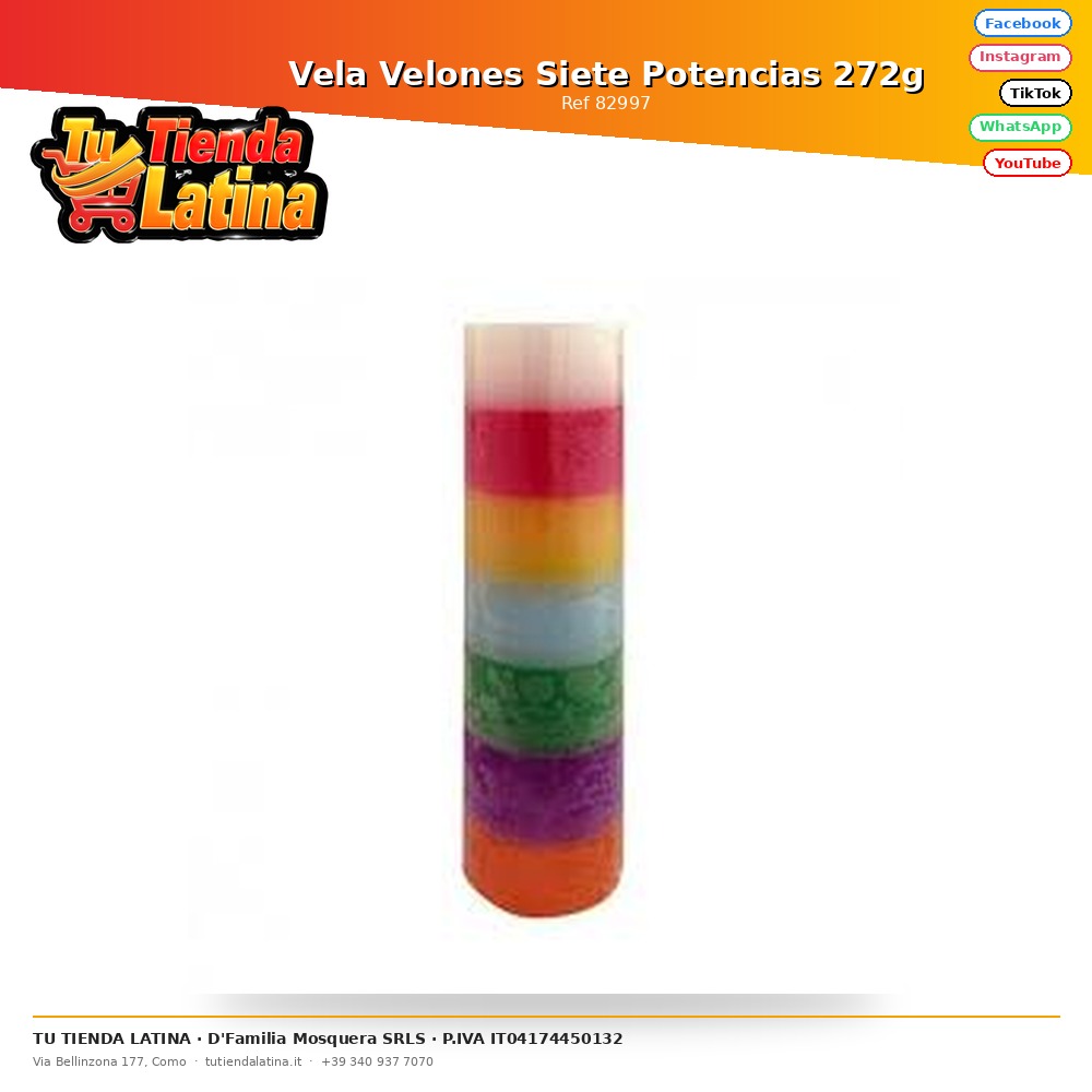Vela Velones Siete Potencias 272g