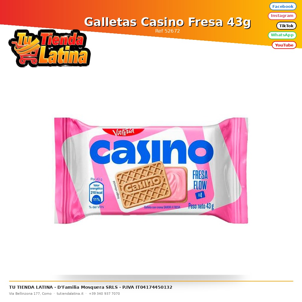 Galletas Casino Fresa 43g