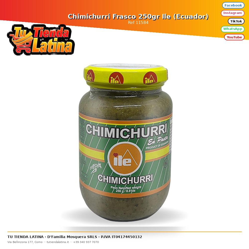 Chimichurri Frasco 250gr Ile (Ecuador)