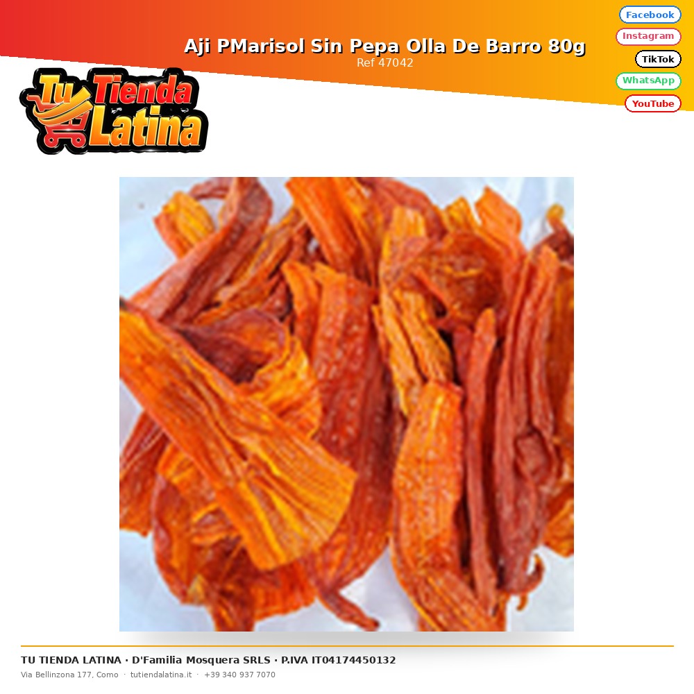 Aji PMarisol Sin Pepa Olla De Barro 80g