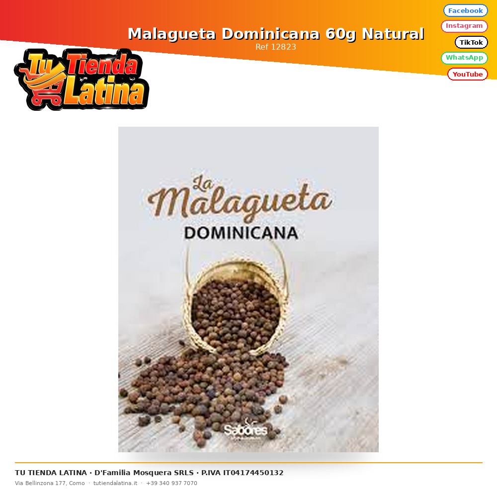 Malagueta Dominicana 60g Natural