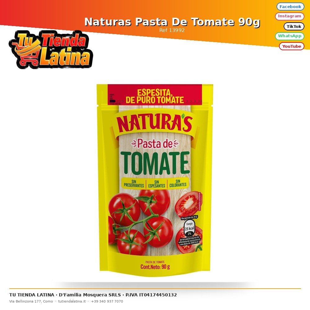 Naturas Concentrato Di Pomodoro 90g