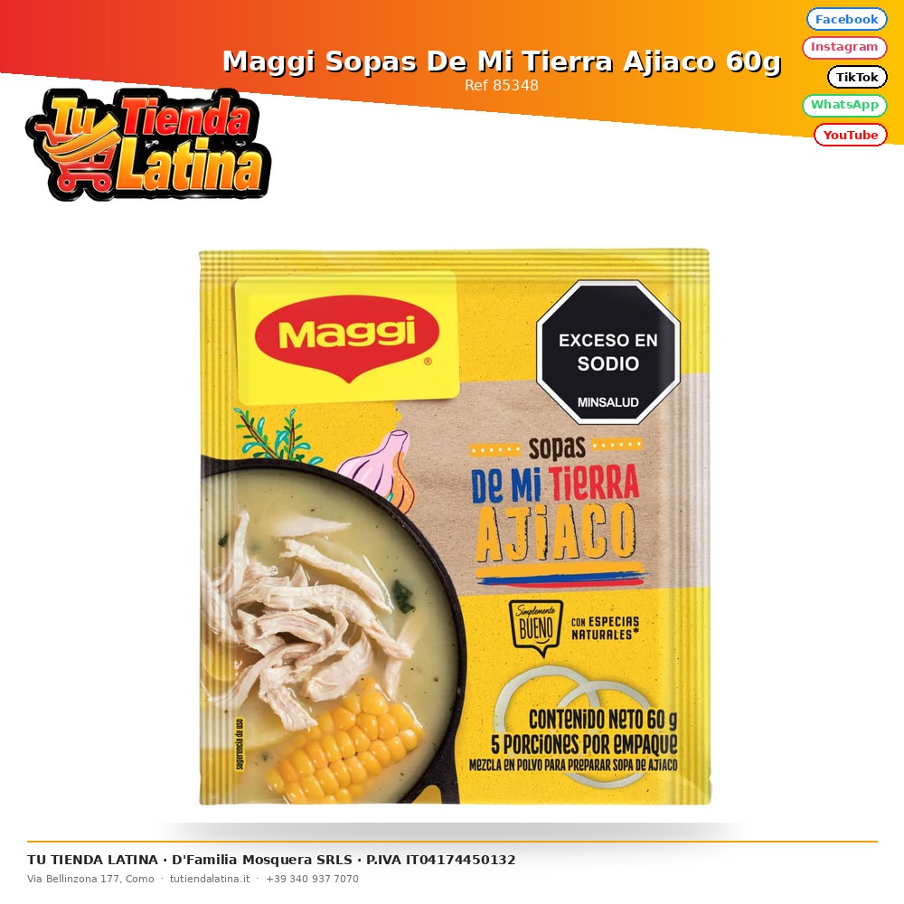 Maggi Sopas De Mi Tierra Ajiaco 60g