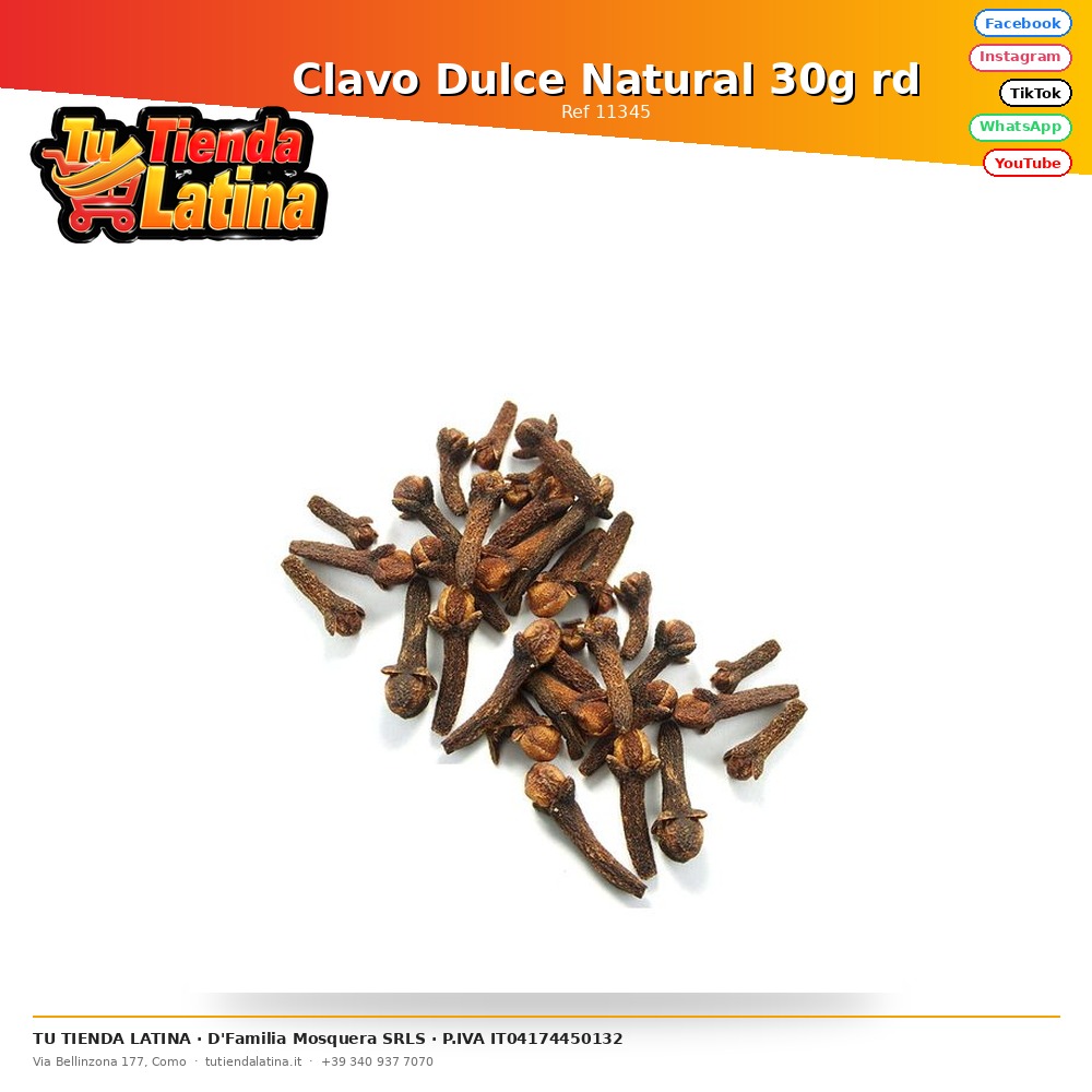 Natural Sweet Cloves 30g rd