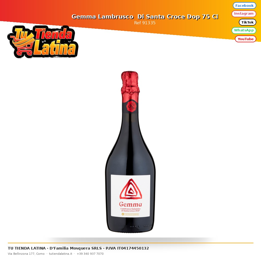 Gemma Lambrusco  Di Santa Croce Dop 75 Cl