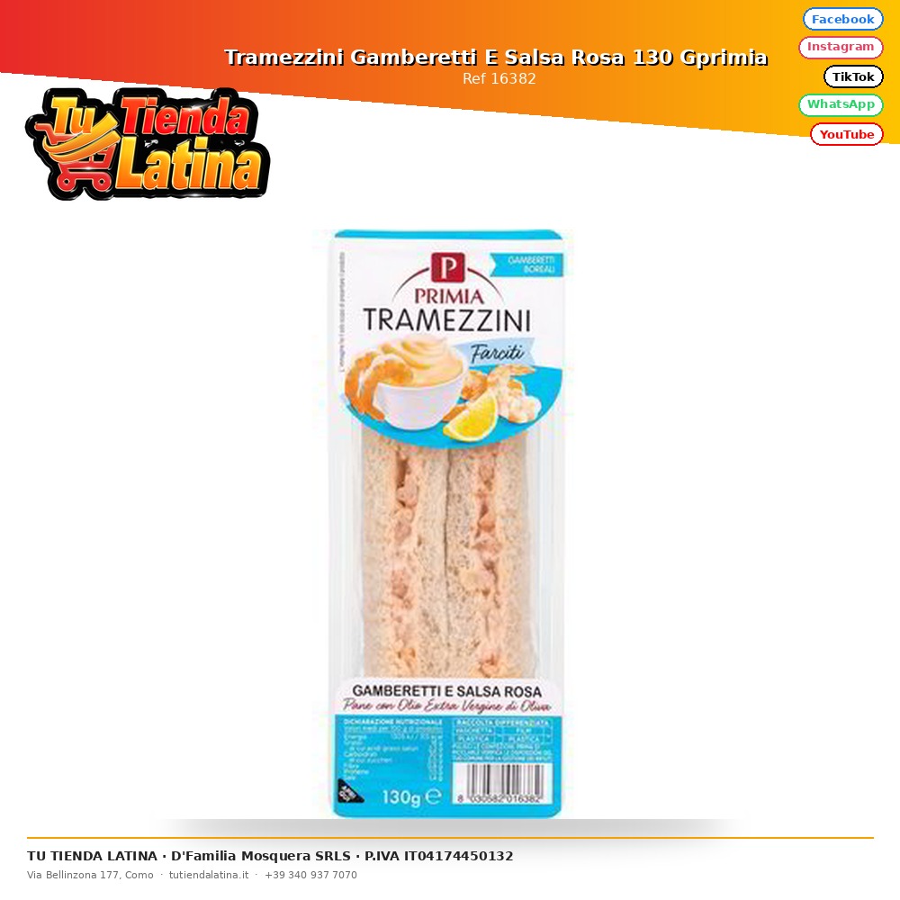 Tramezzini Gamberetti E Pink Sauce 130 Gprimia