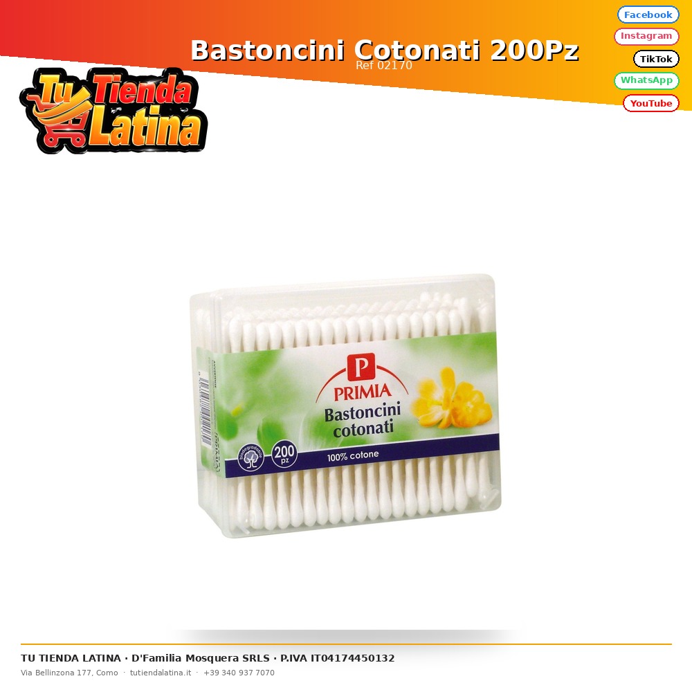 Bastoncini Cotonati 200Pz