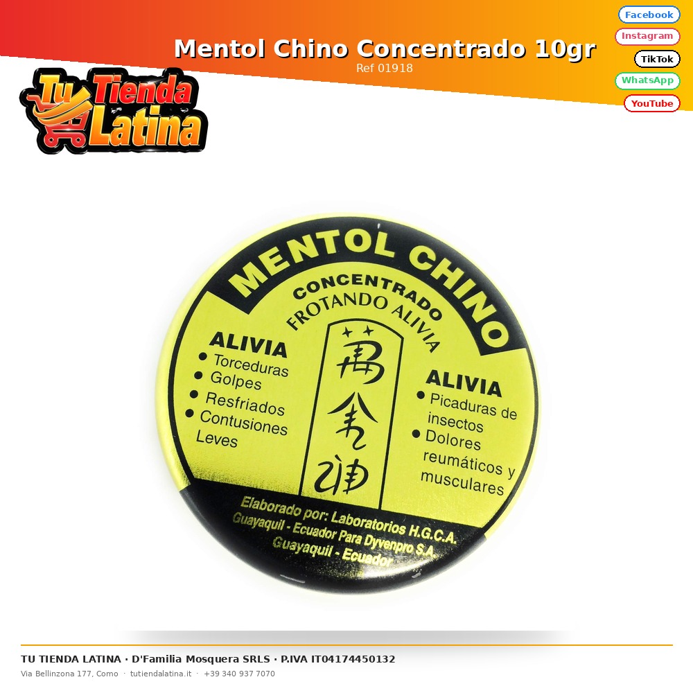 Mentol Chino Concentrado 10gr