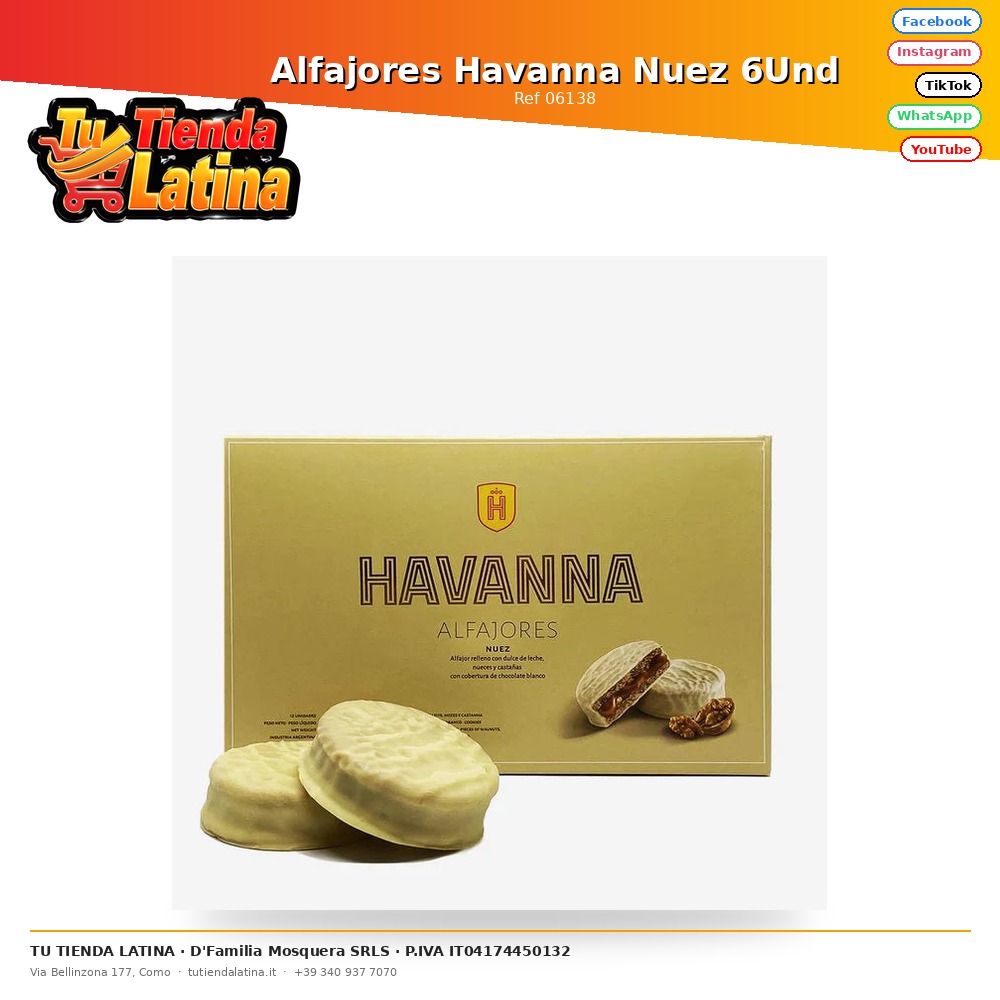 Alfajores Havanna Nut 6Und