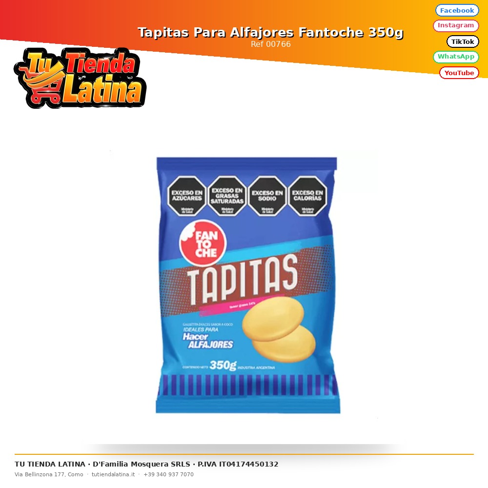 Tapitas Para Alfajores Fantoche 350g