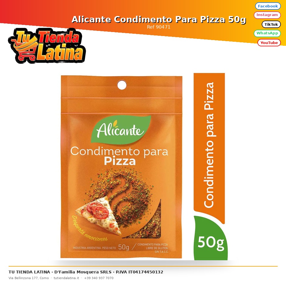 Alicante Condimento Para Pizza 50g