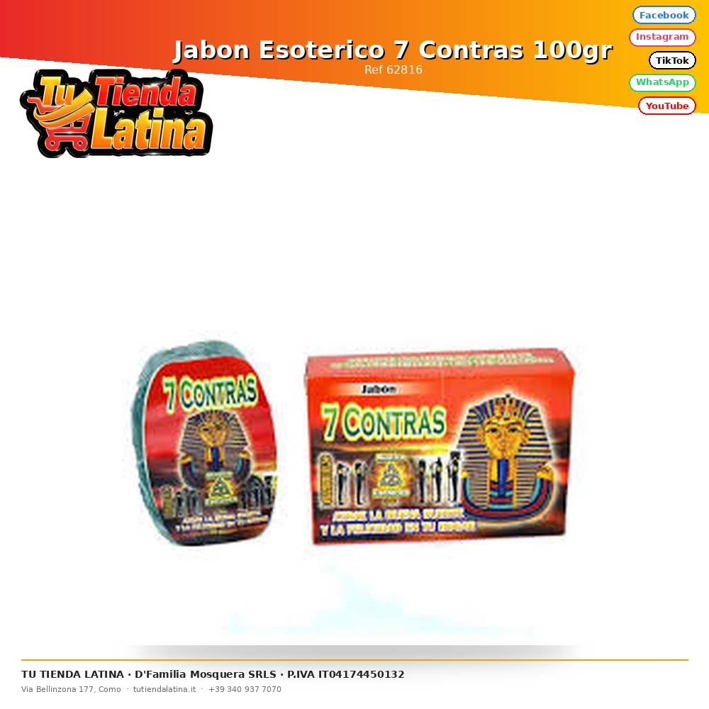 Jabon Esoterico 7 Contras 100gr