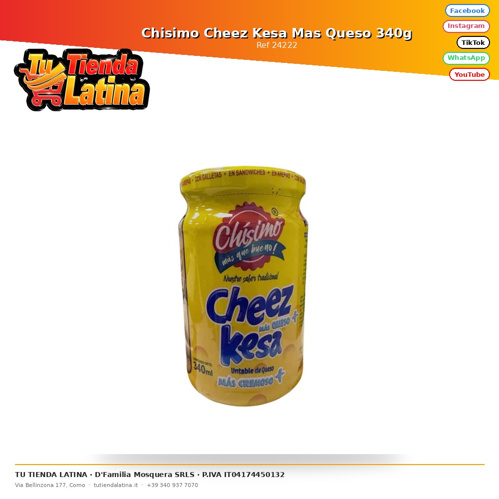 Formaggio Chisimo Cheez Kesa Mas 340g