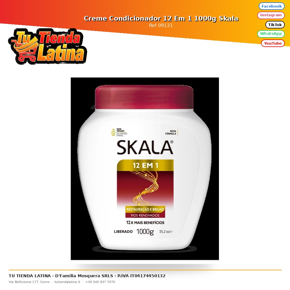 Crema Balsamo 12 Em 1 1000g Skala