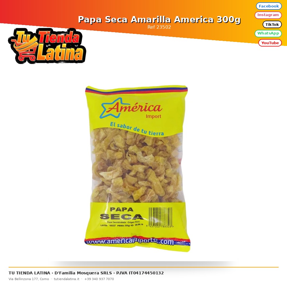 Dried Yellow Potato America 300g