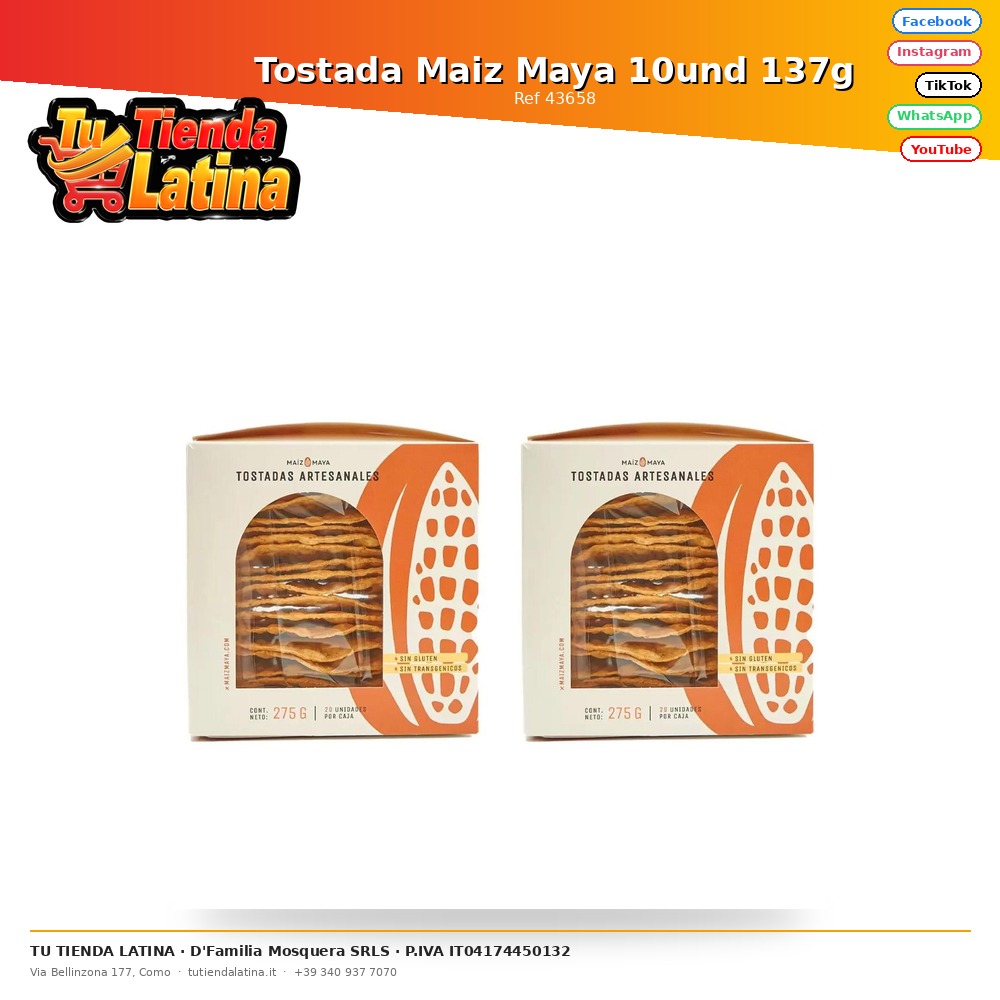 Mais Maya tostato 10 unità 137g