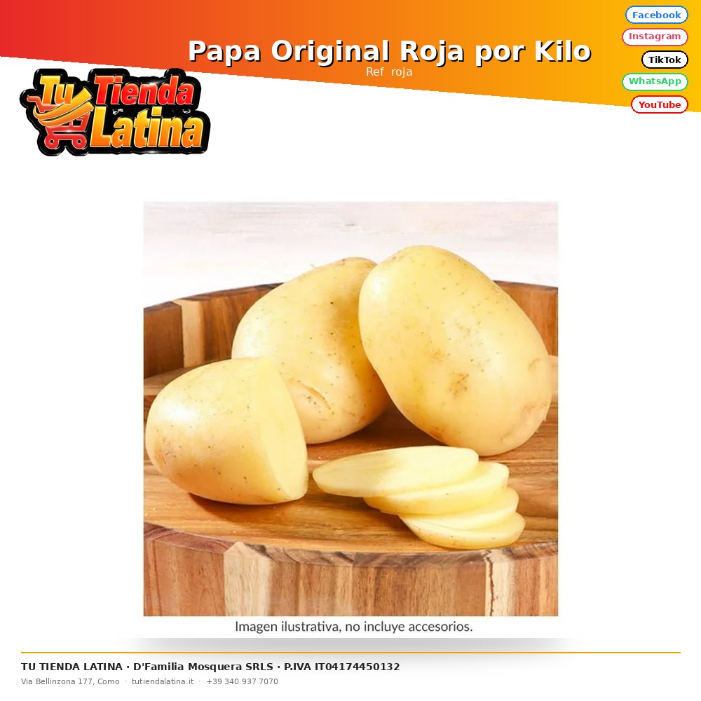 Papa Original Roja por Kilo